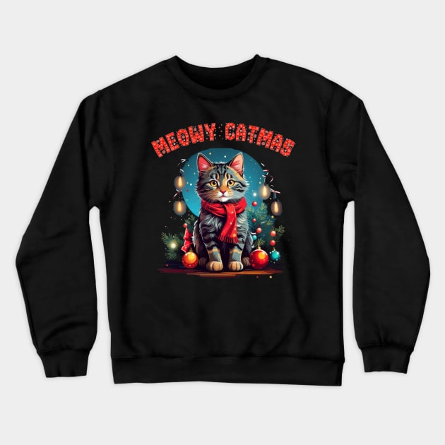 meowy catmas Crewneck Sweatshirt by sukhendu.12